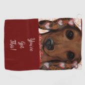 Red Dachshund Golfhanddoek (Horizontaal)
