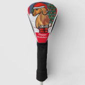 Red Dachshund Golfheadcover (Voorkant)