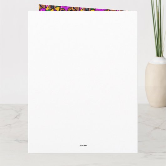 RED DACHSHUND KAART (Achterkant)