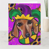 RED DACHSHUND KAART (Voorkant)