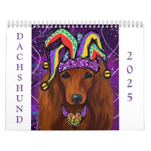Red Dachshund Kalender