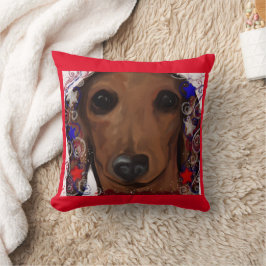 Red Dachshund Kussen