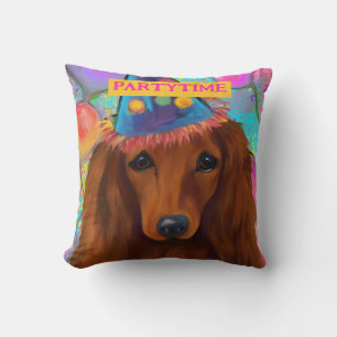 RED DACHSHUND KUSSEN