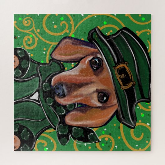 RED DACHSHUND LEGPUZZEL (Horizontaal)