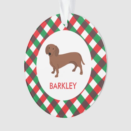 Red Dachshund Ornament (voorkant)