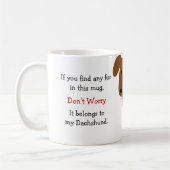 Red Dachshund Owner Humor Koffiemok (Links)