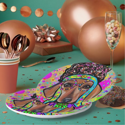 RED DACHSHUND PAPIEREN BORDJE (Multi)