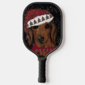 Red Dachshund Pickleball Paddle (Achterkant)