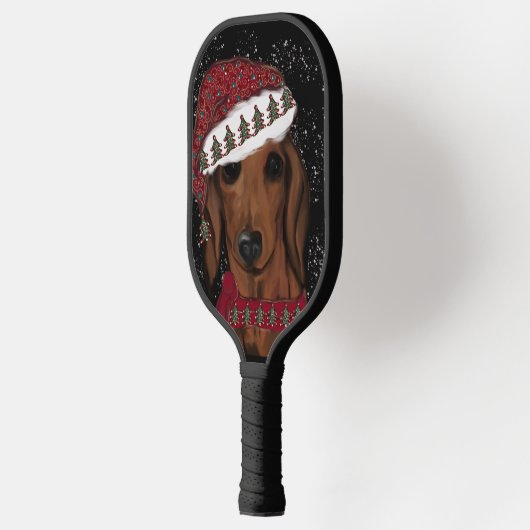 Red Dachshund Pickleball Paddle (Links)