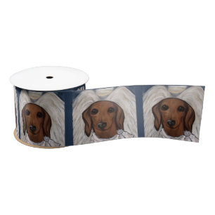 Red Dachshund Satijnen Lint