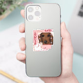 Red Dachshund Sticker (Telefoon)