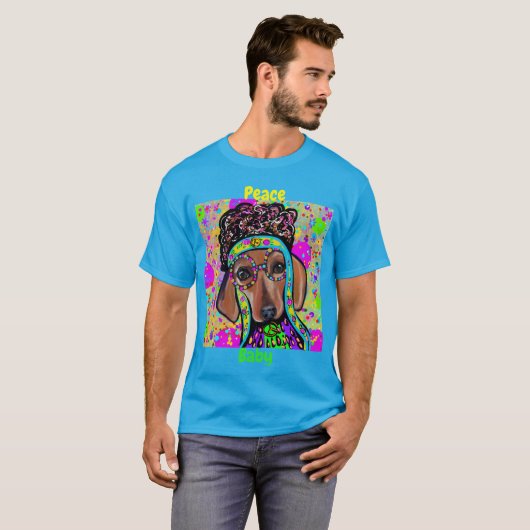 RED DACHSHUND T-SHIRT (Voorkant volledig)