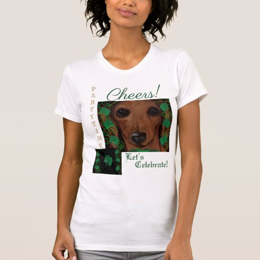 Red Dachshund T-shirt (Voorkant)