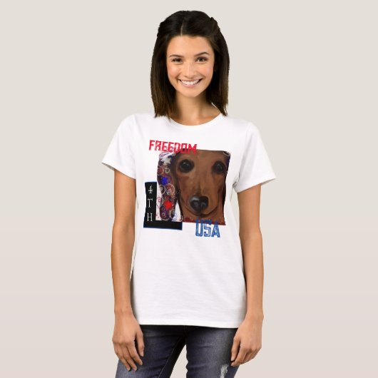Red Dachshund T-shirt (Voorkant volledig)