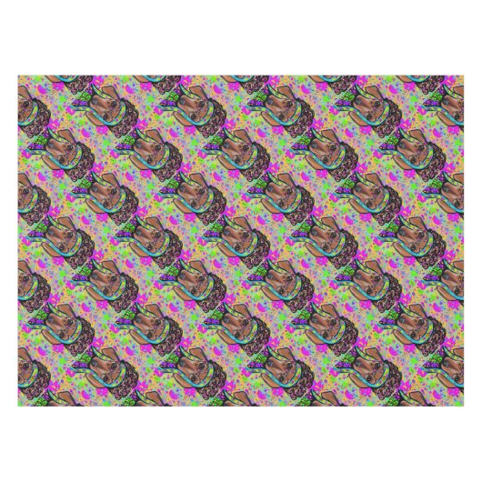 RED DACHSHUND TAFELKLEED (Voorkant (Horizontaal))