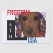 Red Dachshund Tissuepapier (Voorkant)