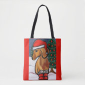 Red Dachshund Tote Bag (Voorkant)