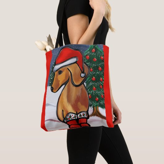Red Dachshund Tote Bag (Dichtbij)