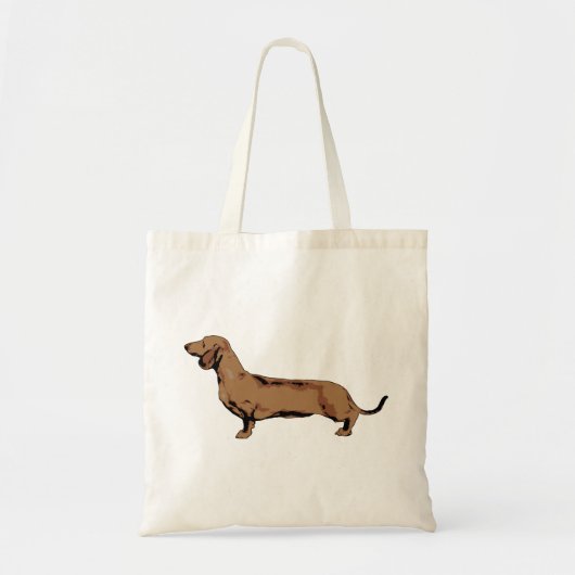Red Dachshund Tote Bag (Voorkant)