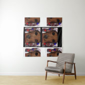 Red Dachshund Wandkleed (In Situ (horizontaal))