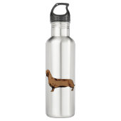 Red Dachshund Waterfles (Voorkant)