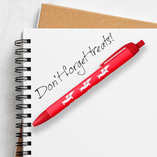 Red Dachshund Wiener Dog Ink Pen