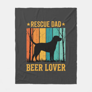 Red Dad Bierliefhebber Vintage Hond Fleece Deken