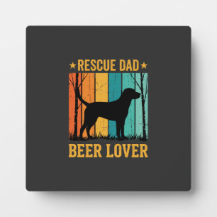 Red Dad Bierliefhebber Vintage Hond Fotoplaat