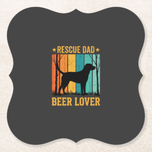 Red Dad Bierliefhebber Vintage Hond Kartonnen Onderzetters