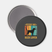 Red Dad Bierliefhebber Vintage Hond Magneet (Voorkant / Achterkant)