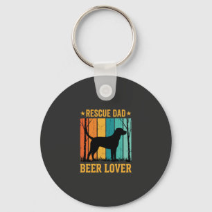 Red Dad Bierliefhebber Vintage Hond Sleutelhanger
