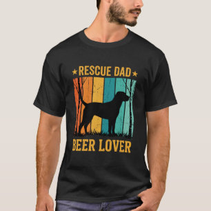 Red Dad Bierliefhebber Vintage Hond T-shirt