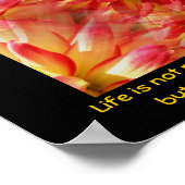 Red Dahlia Attitude Inspirerend Quote Poster (Hoek)