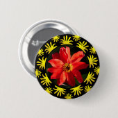 Red Dahlia (bisschop van Llandaff) - Bling Ronde Button 5,7 Cm (Voorkant /achterkant)