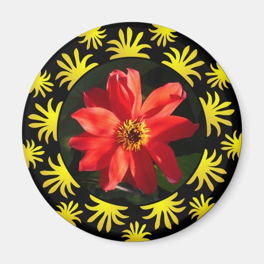 Red Dahlia (bisschop van Llandaff) - v2 Magneet (Voorkant)