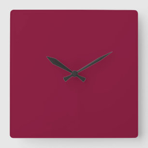 Red Dahlia Brick Maroon Burgundy 2015 Colour Trend Vierkante Klok