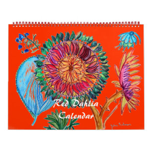 Red Dahlia Calendar Kalender
