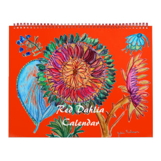 Red Dahlia Calendar Kalender