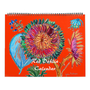 Red Dahlia Calendar Kalender