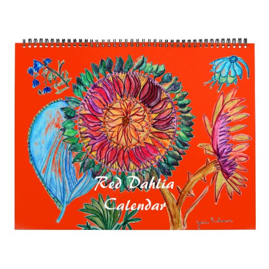Red Dahlia Calendar Kalender (Hoes)