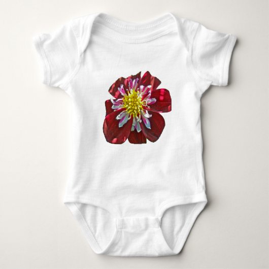 Red Dahlia Coordinating Items Baby Romper (Voorkant)