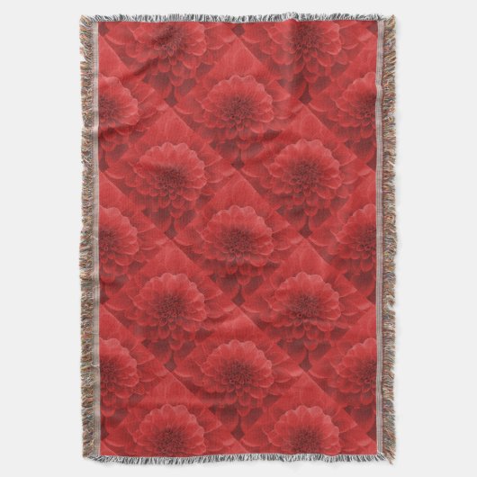 Red Dahlia Deken (Voorkant Verticaal)