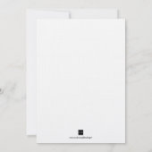 Red dahlia eenvoudige elegance bruiloft-uitnodigin kaart (Achterkant)