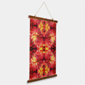 Red Dahlia Flower Abstract Nature Pattern Hangend Wandkleed (Gebogen)