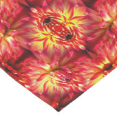 Red Dahlia Flower Abstract Natuur Pattern Korte Tafelloper (Hoek)