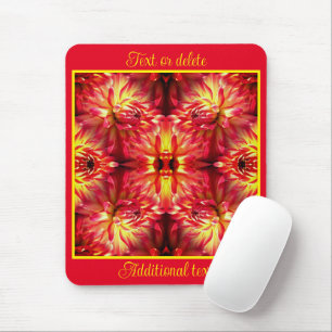 Red Dahlia Flower Abstracte Natuur gepersonaliseer Muismat