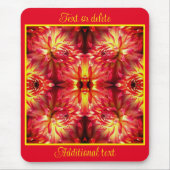Red Dahlia Flower Abstracte Natuur gepersonaliseer Muismat (Voorkant)