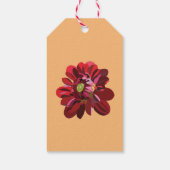 Red Dahlia Flower Cadeaulabel (Achterkant)