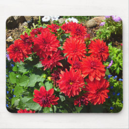 Red Dahlia Flower Mousepad Muismat