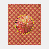 Red Dahlia Flower Nature Pattern Fleece Deken (Voorkant)